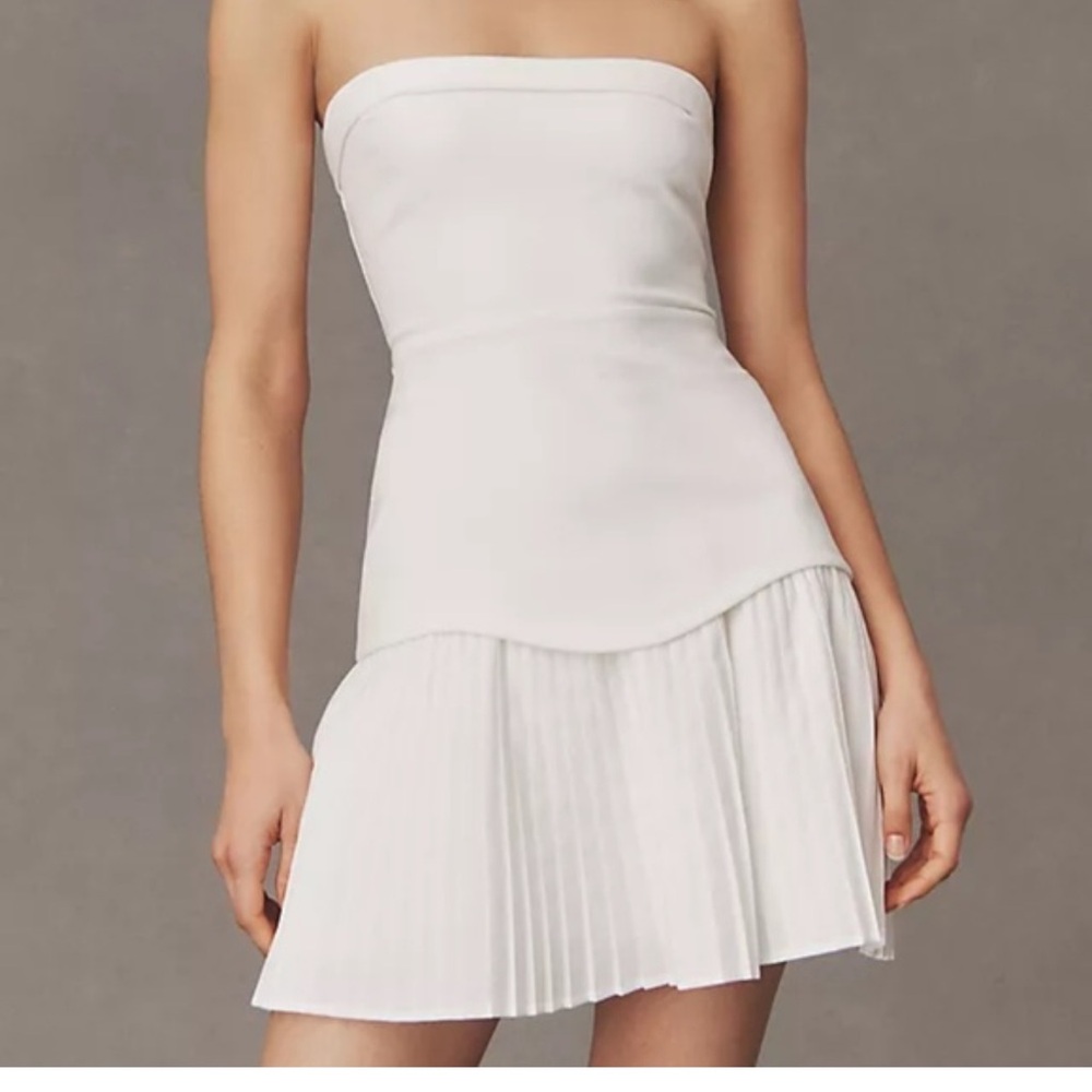 BHLDN | Dresses | Talia White Strapless
Mini Dress